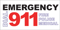 emergency - dial 911, fire, police, medical