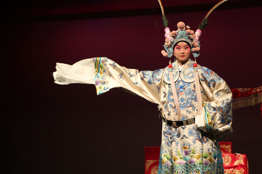 Student performing in Chinese opera