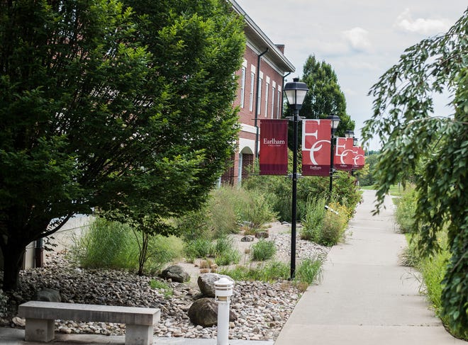 Rain garden outside of AWC