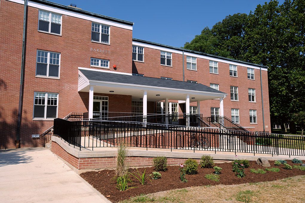 view of Barrett Hall from the front