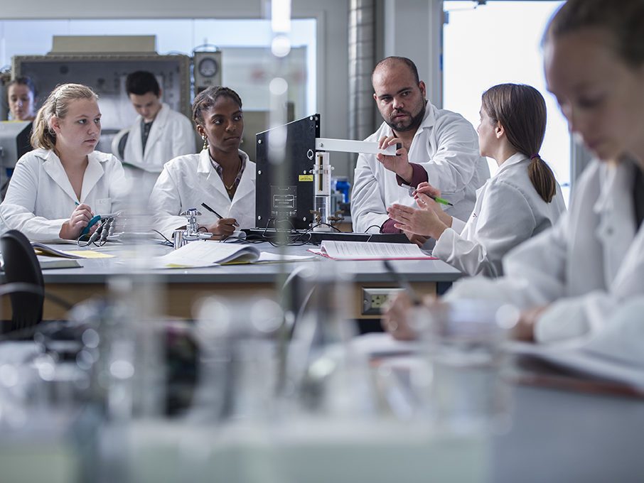 Students in a lab