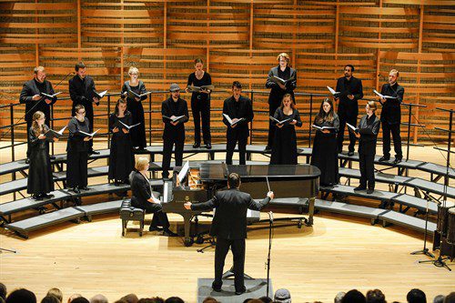 Chamber Singers on stage