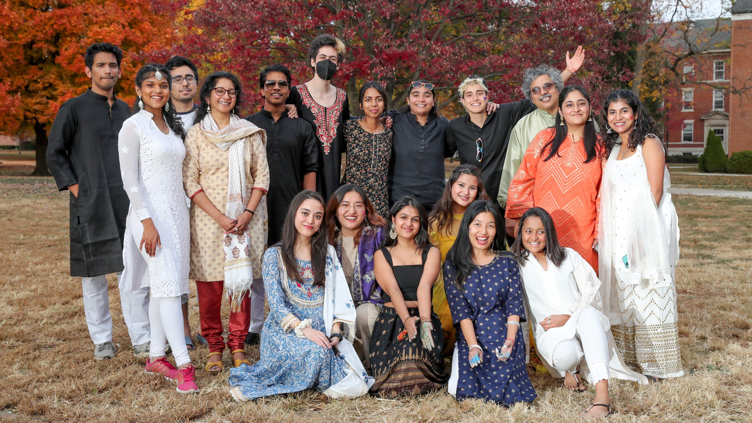 Members of SASA and faculty members posed for a photo at the celebration of Diwali on campus.