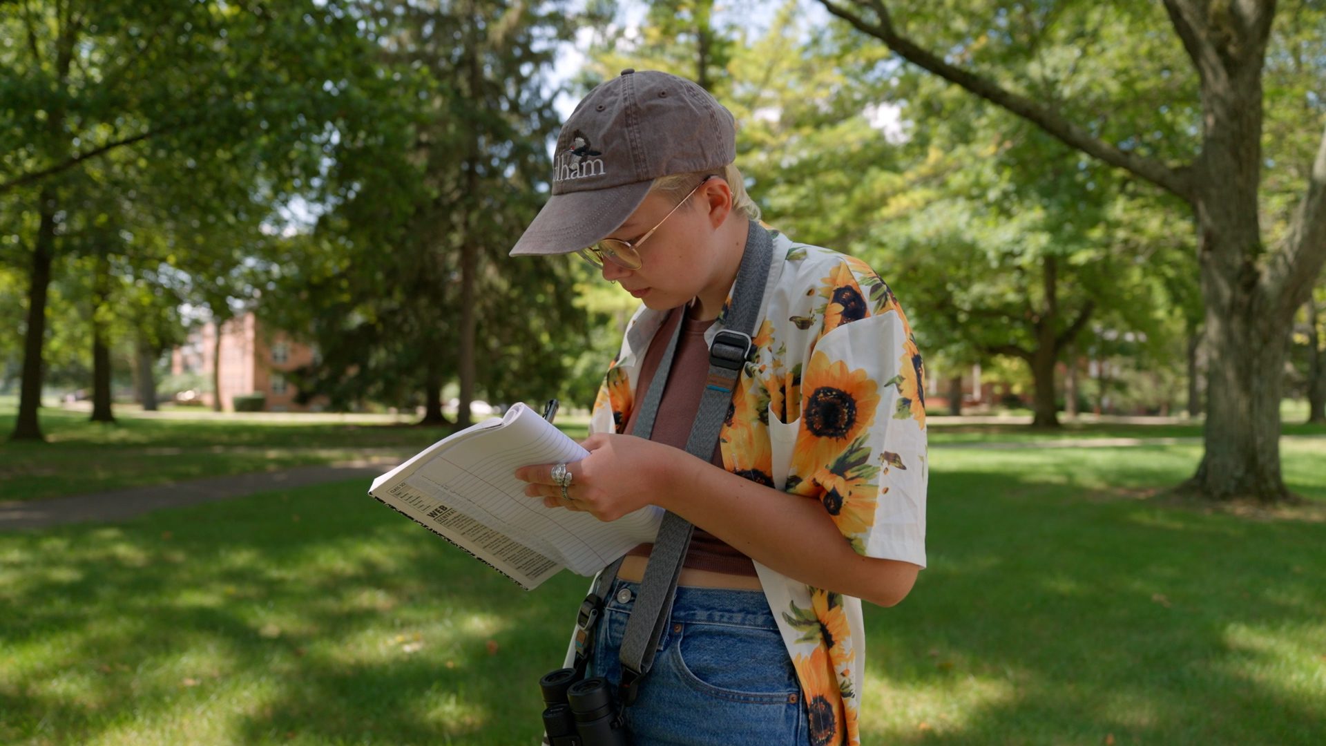 Eloise Richardson taking notes in the heart.