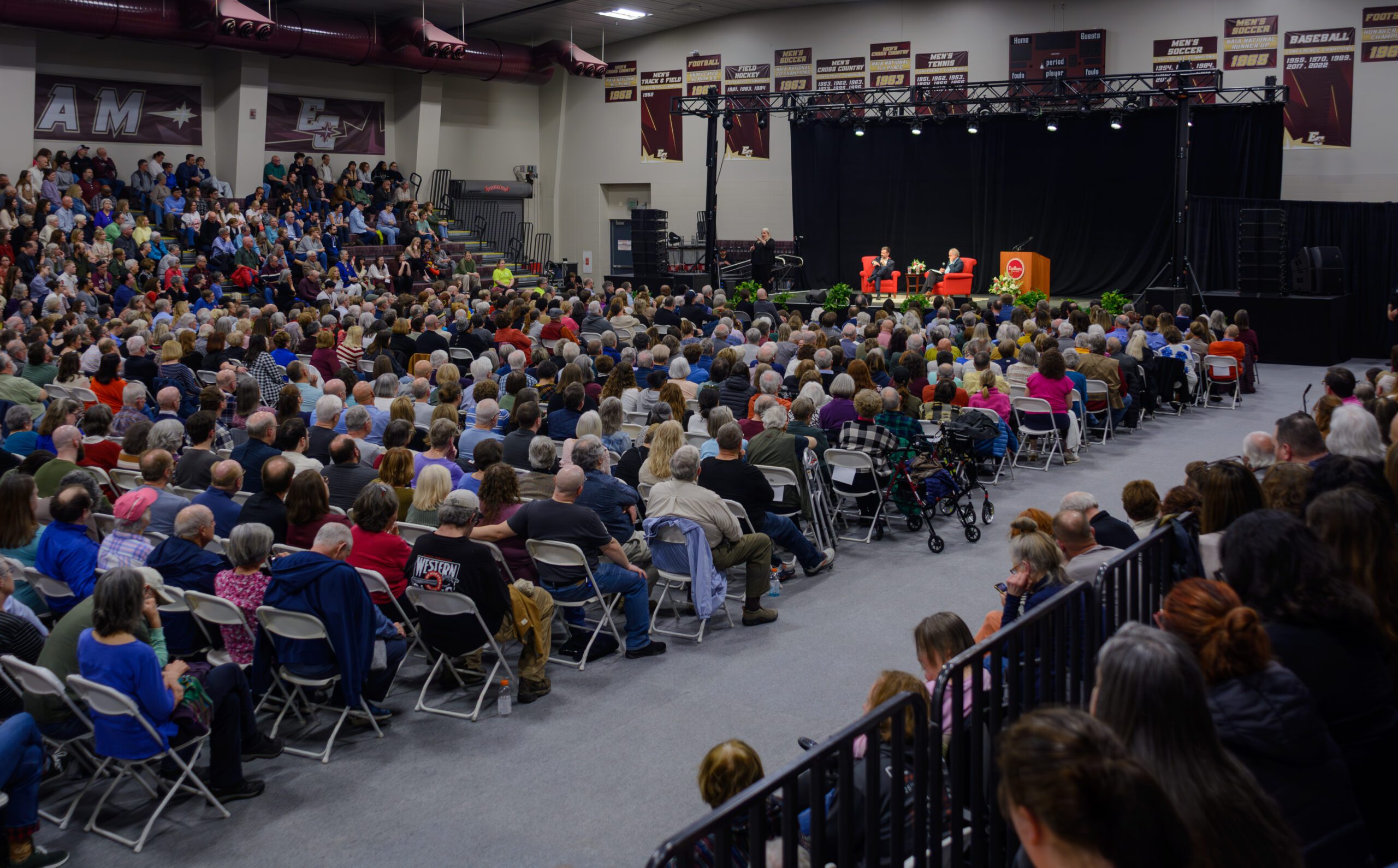 A view of the crowd at the Druley Performance Gymnasium